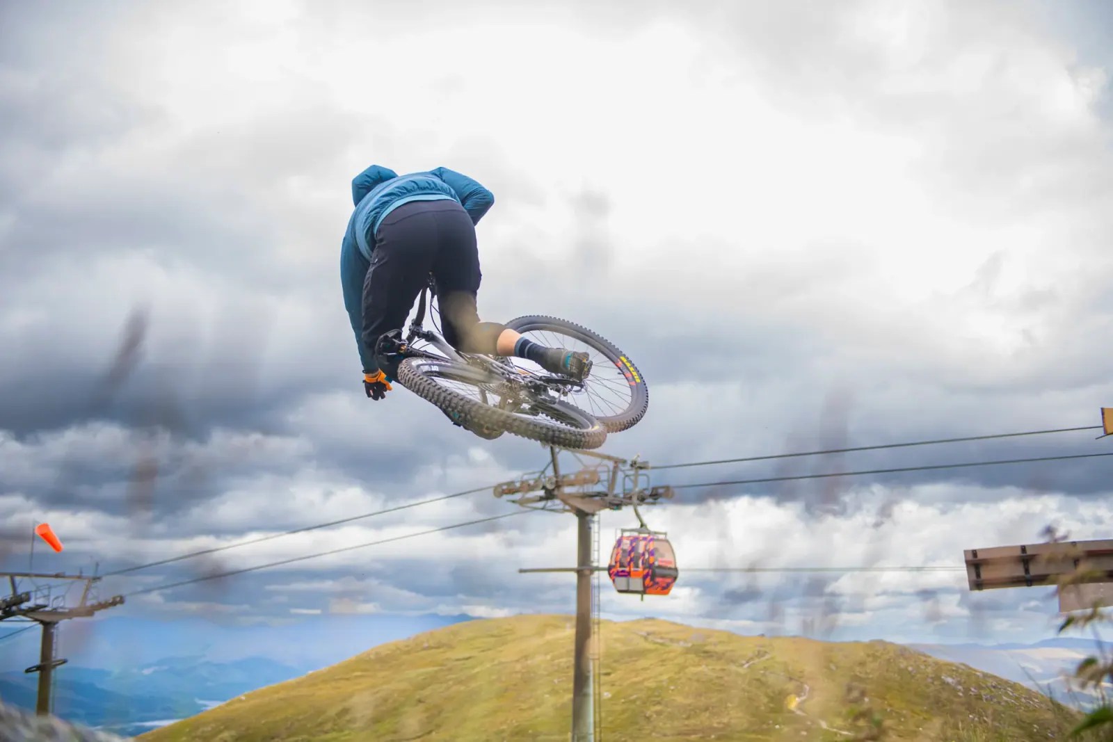 Nevis Range Bike Park with Ben Nevis in background